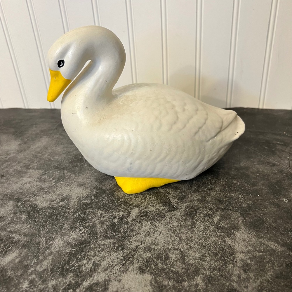 Vintage Large Glazed Ceramic Goose Figurine | *SEE NOTE | Geese Cottage